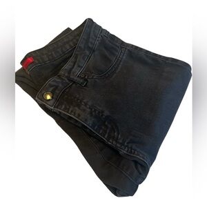 Jennifer Lopez Jeans Womens Super Skinny Crop Faded Black Mid Rise Stretch 10